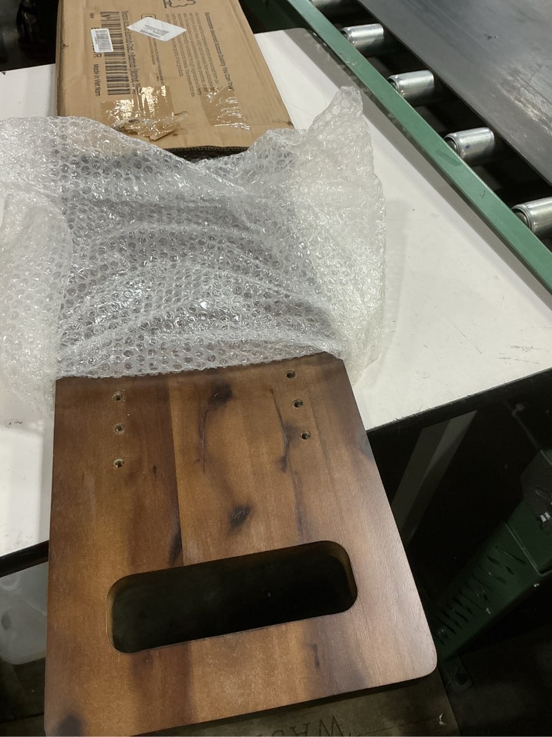Condition photo showing Good Condition for tinamo acacia bathtub tray caddy with adjustable legs - bath tub tray for freestanding tubs - 39x9.75 inch large wooden anti-tipping tub tray for bathtub with accessories holders (walnut, 39x9.75) walnut 39" x 9.8" x 2.5"
