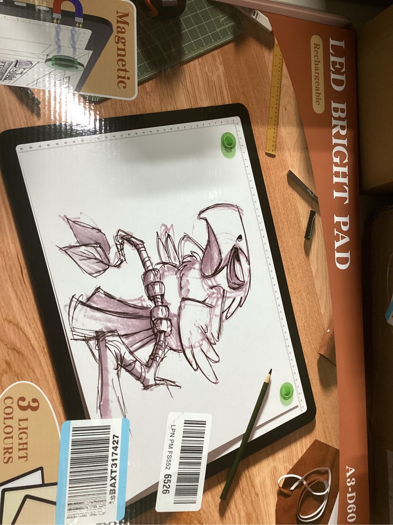 Condition photo showing New/Like New for Zocelight Rechargeable A2 Light Board(25.2?x18.4) Large, Wireless Magnetic Light Pad for Diamond Painting,Side Buttons, 3 Light Colors, Dimmable Light Box for Tracing,LED Light Table for Sketching Black A2 Rechargeable