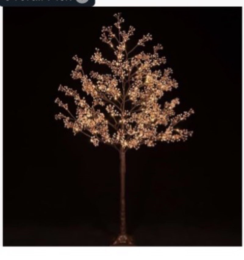 TYBEEU 5ft Lighted Baby's Breath Tree with 128 Warm White LED Lights for Holiday Decor - Dimm-ble, UL Certified, Waterproof - Idea for Indoor and Outdoor Decoration Newitem