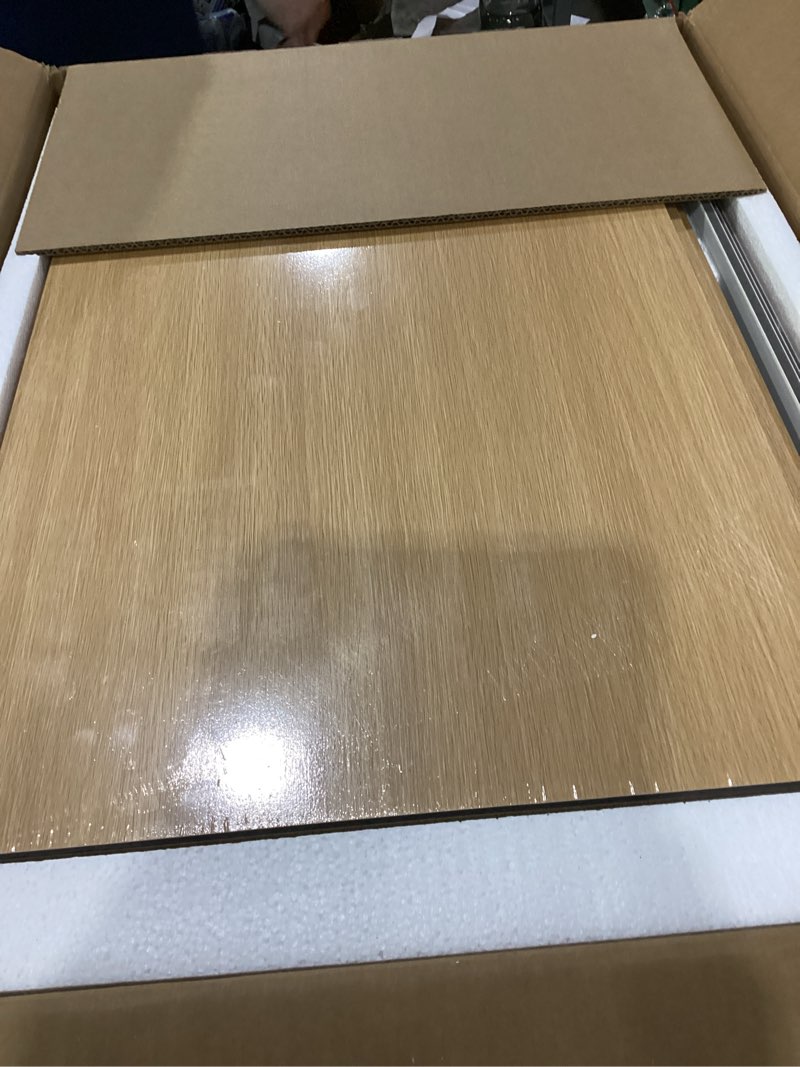 Condition photo showing As Is for 6-pack wire rack covers for shelves - imitation wood-look 24x16, pantry and closet shelf liner for kitchen, easy install (oak color) 24*16in oak color