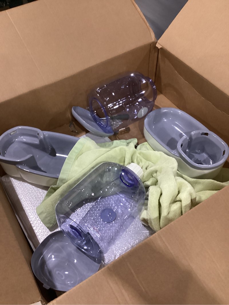 Condition photo showing As Is for Elevated Gravity Pet Feeder & Water Dispenser Combo for Medium/Large/Senior Dogs - 4L/135oz Capacity, 5 Adjustable Height Settings, Cervical-Friendly Design Reduces Neck Strain Extra Large