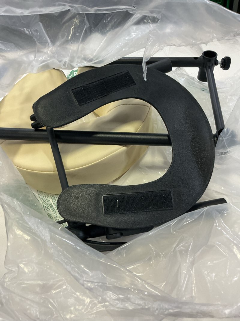 Condition photo showing As Is for qunclay adjustable massage headrest for bed, portable mattress massage face cradle with soft pillow 