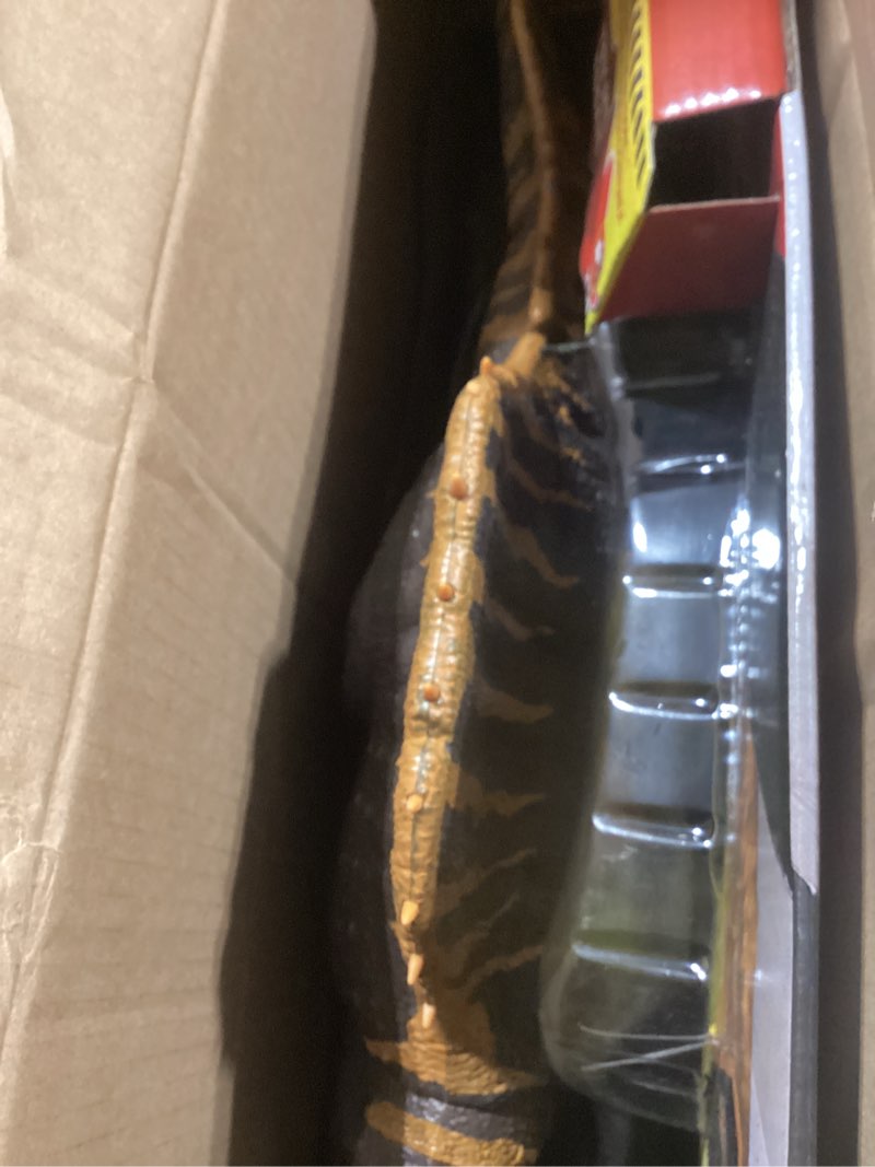 Condition photo showing Good Condition for Mattel Jurassic World Rebirth Dinosaur Toy, Tail Thrasher Spinosaurus Action Figure with 2 Attack Moves, Movie-Accurate & Posable, Digital Play Multicolor