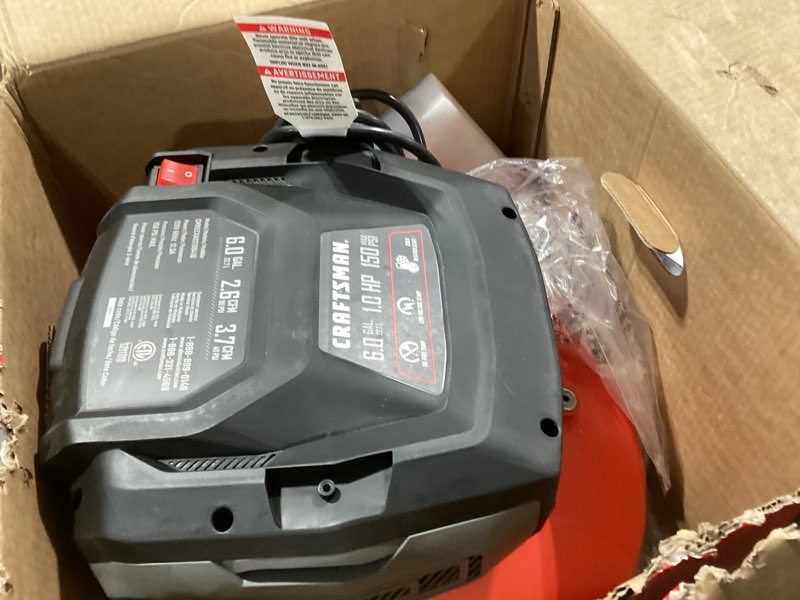 craftsman 6-gallon portable electric 150 psi pancake air compressor