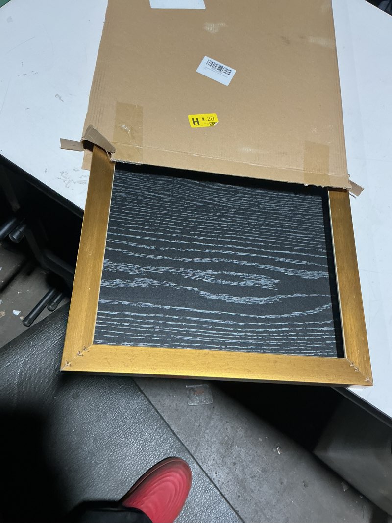 Condition photo showing Good Condition for InSimSea Golden Framed Vintage Canvas Wall Art Neutral Print, Winter Forest 16x24inch Pine Tree in Snow Nature Wall Decor for Kitchen, Bathroom, Room Decor Perfect for Winter, Christmas Winter Forest 16"L x 24"W