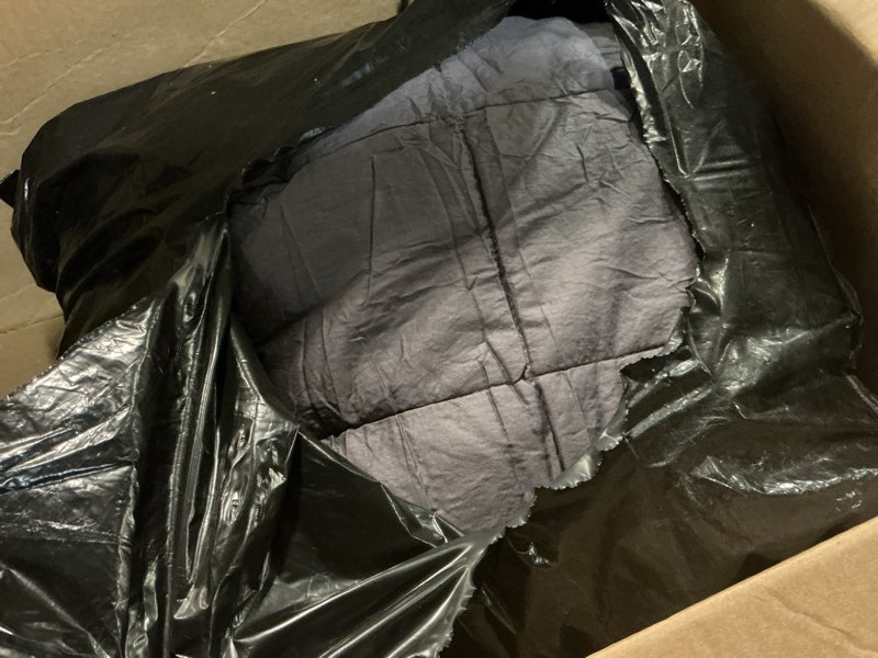 Condition photo showing Good Condition for sivio weighted blanket for adults 100% cotton, 80"x87" king size 30 lbs, large cooling summer heavy blanket for sleep, breathable soft blankets with premium glass beads, machine washable, dark grey 80"x 87" 30lbs cotton dark grey