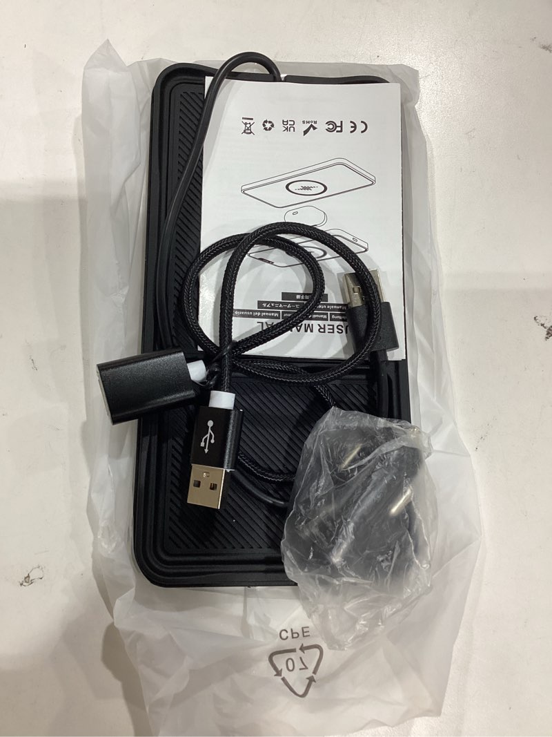 Condition photo showing New/Like New for wireless car charger pad, 15w fast car wireless chargers charging pad non slip charger for car wireless phone charger for iphone 17/16/15/14/13/12 pro max,samsung s23 s22 s20 for android, 30cm cable 30cm cable-for iphone pro max