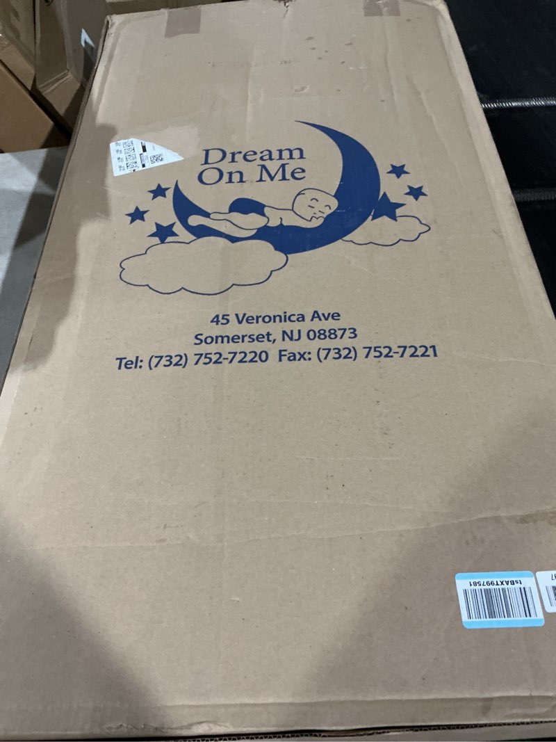 Condition photo showing Good Condition for Dream On Me Twilight 5” 2-in-1 Breathable Spring Coil Crib & Toddler Mattress – Firm Infant Side & Plush Toddler Side, Reversible Design, Waterproof Vinyl Cover, GREENGUARD Gold & JPMA Certified