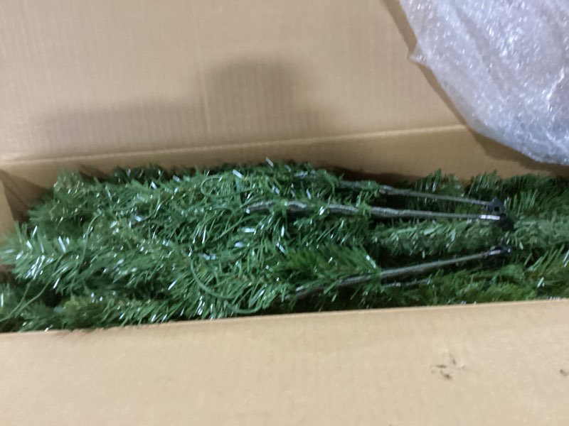 Condition photo showing As Is for National Tree Company Pre-Lit Artificial Medium Christmas Tree, Green, Kincaid Spruce, Multicolor Lights, Includes Stand, 4 Feet 4ft