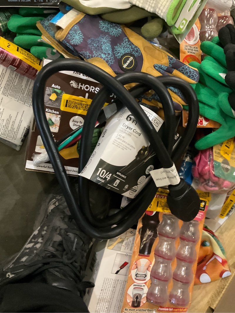 Utilitech 6-ft 30 -Amp 4 -Prong Black Dryer Appliance Power Cord