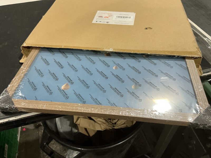 Condition photo showing New/Like New for upsimples 18x24 Picture Frame, Display Pictures 16x20 with Mat or 18 x 24 Without, Wall Hanging Poster Frames, White, 1 Pack White 18x24