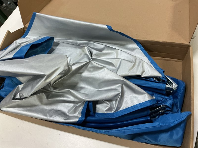 Condition photo showing Good Condition for XL Universal Chair Canopy Umbrella, UPF 50+ Foldable Sun Shade Attachment with Adjustable Clamp, Fits Most Brands’ Beach, Camping, Lawn, Tanning, Zero Gravity, Lounge & Fishing Chairs Royal Blue_1Pack XL