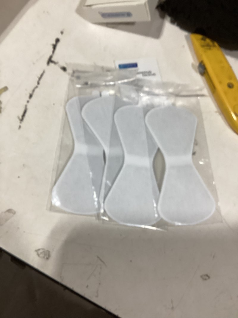 Condition photo showing New/Like New for similar product tens unit electrode pads 4 pack - 4.2 in\" x 2.6 in\" premium quality tens unit replacement pads - standard 3.5mm snap-on connectors tens unit pads - 1.1 in spacing between snap-in connectors