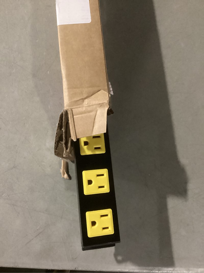 Condition photo showing New/Like New for 6ft power strip surge protector - yintar extension cord with 6 ac outlets and 3 usb ports for for home, office, dorm essentials, 1680 joules, etl listed, (black) 6 ft black