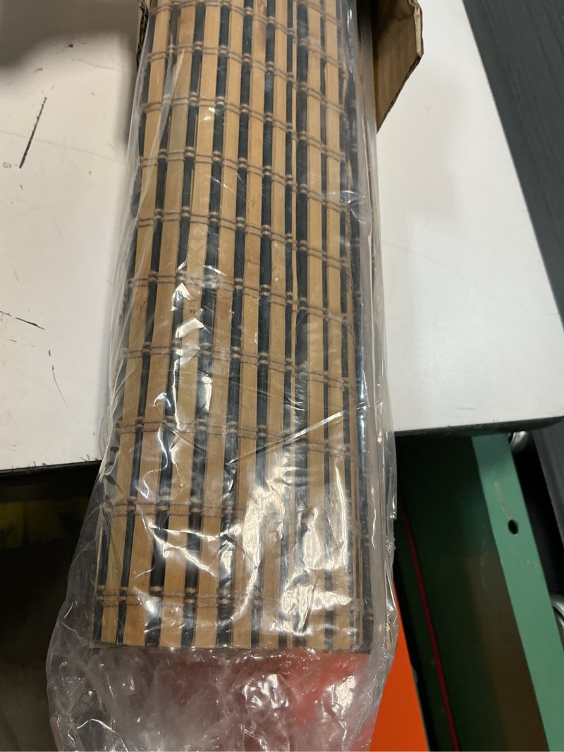 Condition photo showing Good Condition for lazblinds cordless bamboo roman shades for windows, light filtering natural bamboo blinds, easy lift cordless design for living room & bedroom, fits interior windows 30.5" w x 48" h, tatami tatami 30.5" w x 48" h