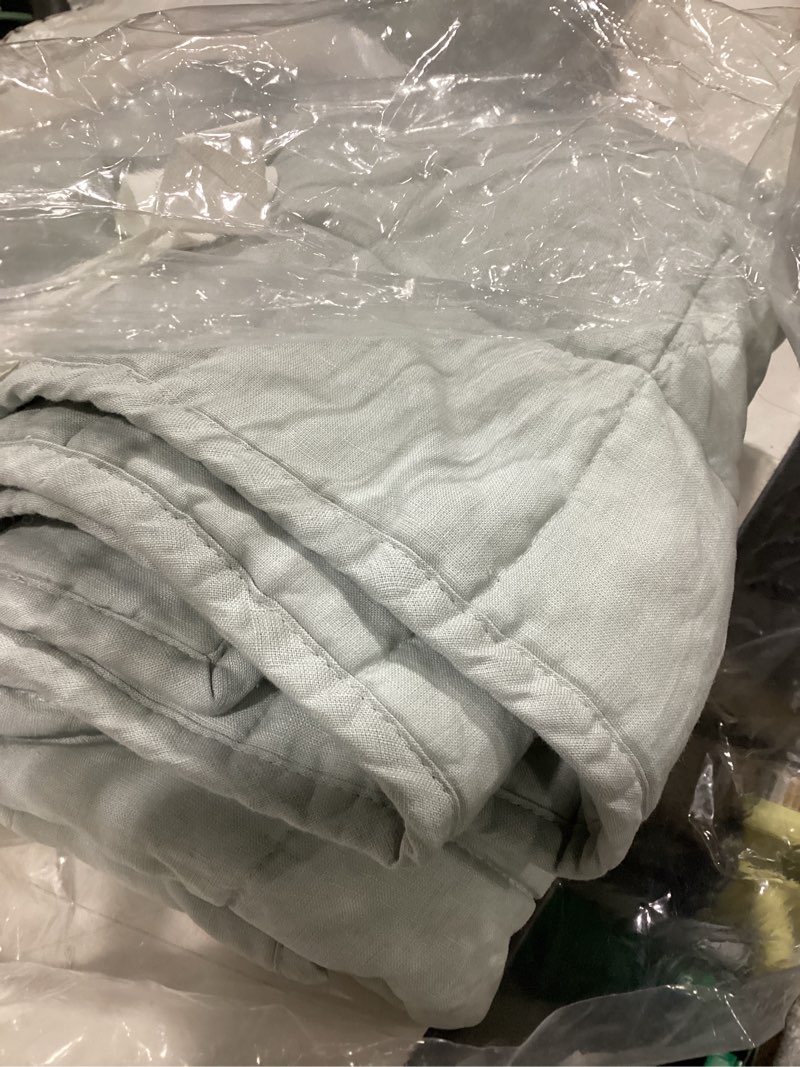 Condition photo showing Good Condition for quince teal blue cotton throw only light weight
