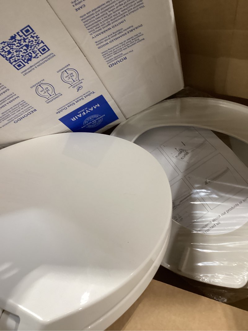 Condition photo showing Good Condition for toilet seat round, 2 pack toilet seat with slow close hinges, never loosen, easy installation and cleaning, durable plastic?for most standard round toilet seats, 16.5"l x 14"w round(standard)_2 pack