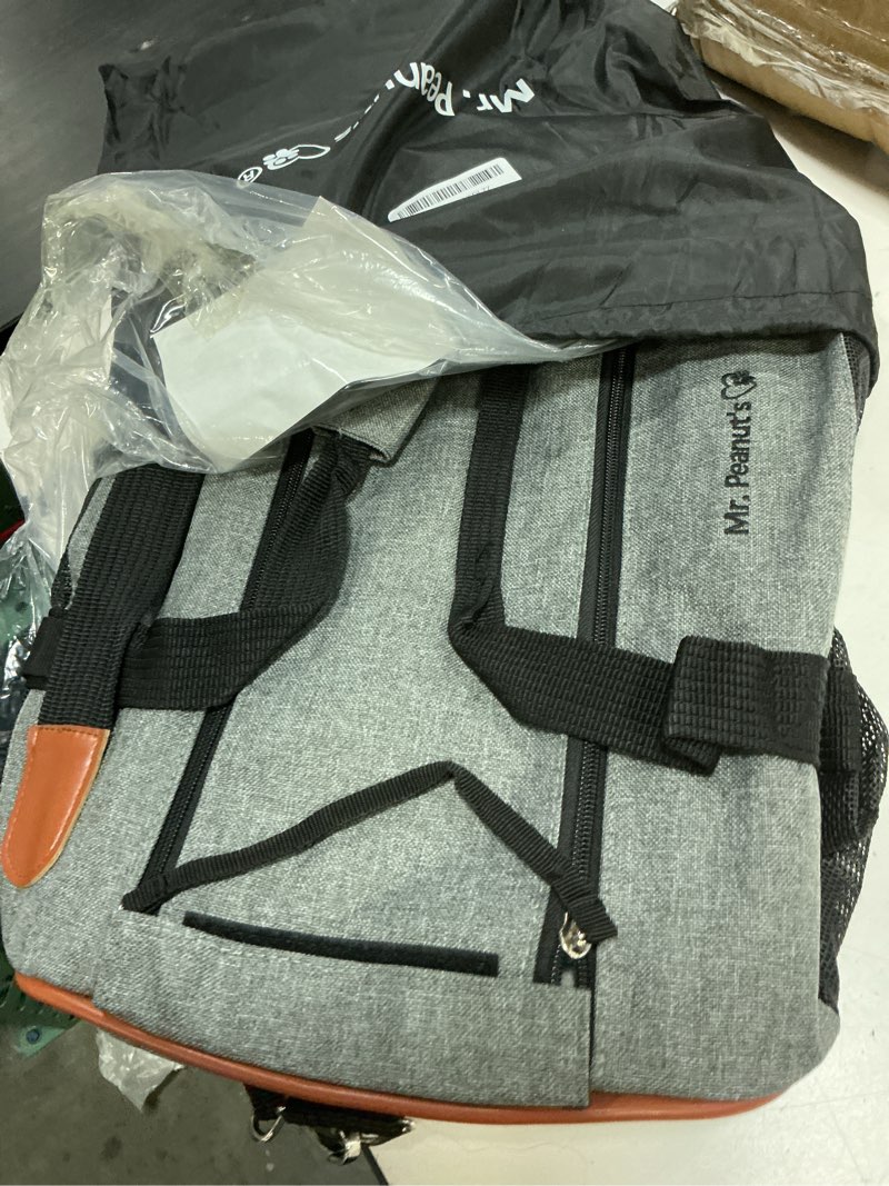 Condition photo showing Good Condition for mr. peanut's rhodium mini series airline compliant pet carrier, check sizing, appropriate for small pets only platinum gray
