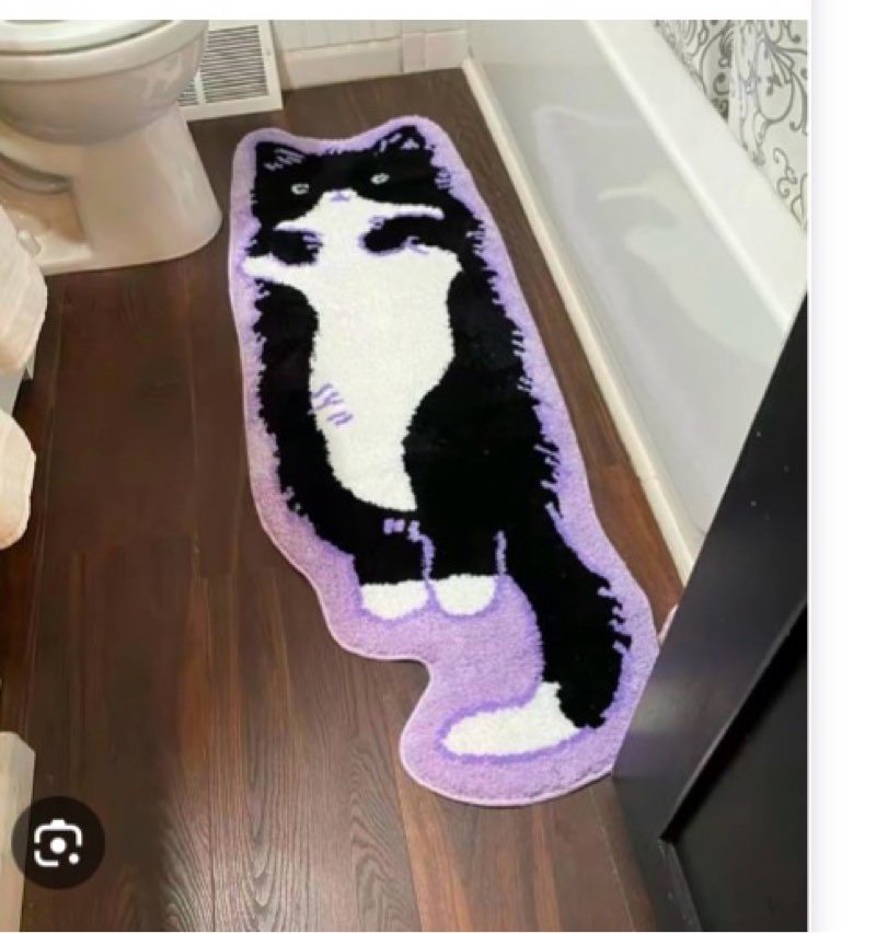 LUXAPE Black Cat Rug - cat Shaped bathmat Handmade & Premium- 28in W (70cm) - Hypebeast Decor - Hype