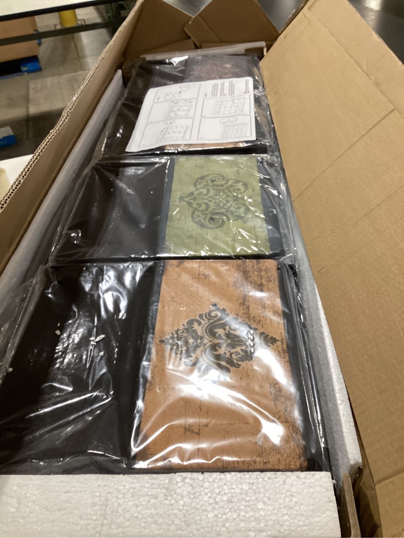 Condition photo showing New/Like New for Dresser for Bedroom with 12 Drawers, Tall Fabric Drawer Dresser, Chest of Drawers for Closet, Nursery, Bedside, Living Room, Entryway, Hallway (Pattern)