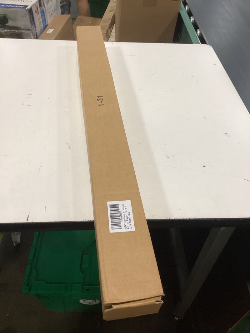 Condition photo showing New/Like New for aosky cordless roller shades blackout blinds for windows room darkening rolled up shades with spring system, uv protection window shades door blinds for home and office (31" w x 72" h, black) 31"w x 72"h black