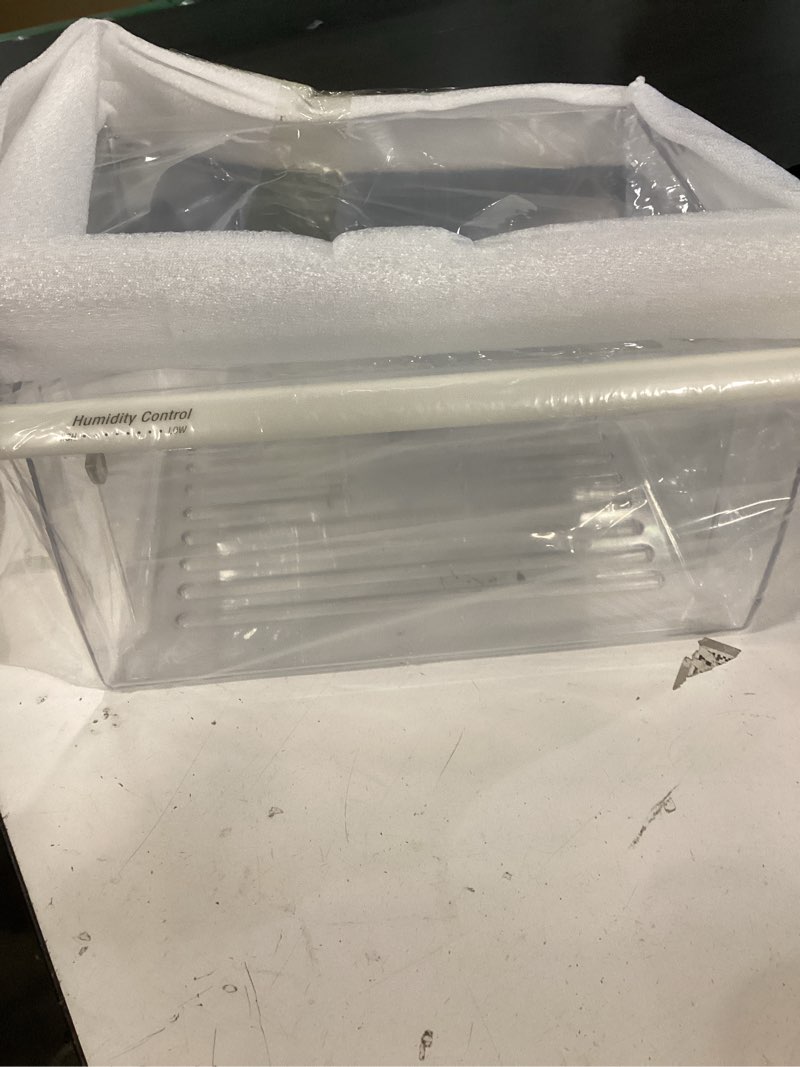 Condition photo showing Good Condition for wp2188656 refrigerator upper crisper pan, compatible for whirlpool refrigerator replacement bins, part numbers: 2188656 2173384 2173386 2173694 2174416 2175075 2179281 2179347 2188652 2188656 2189529