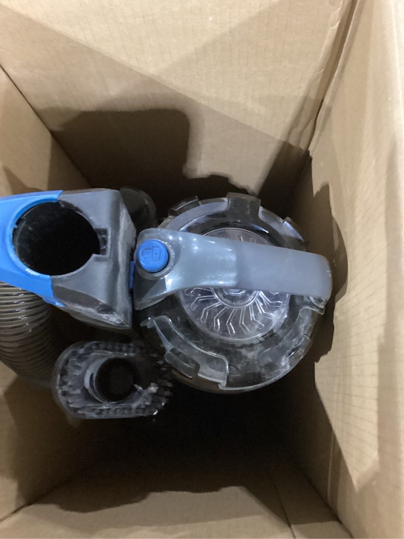 Condition photo showing As Is for NOT TESTED Eureka PowerSpeed Lightweight Upright Vacuum Cleaner for Carpet and Hard Floor, Powerful Bagless Upright Vacuum Cleaner for Home Pets, NEU181A, Blue Blue NEU181A with Pet Tool