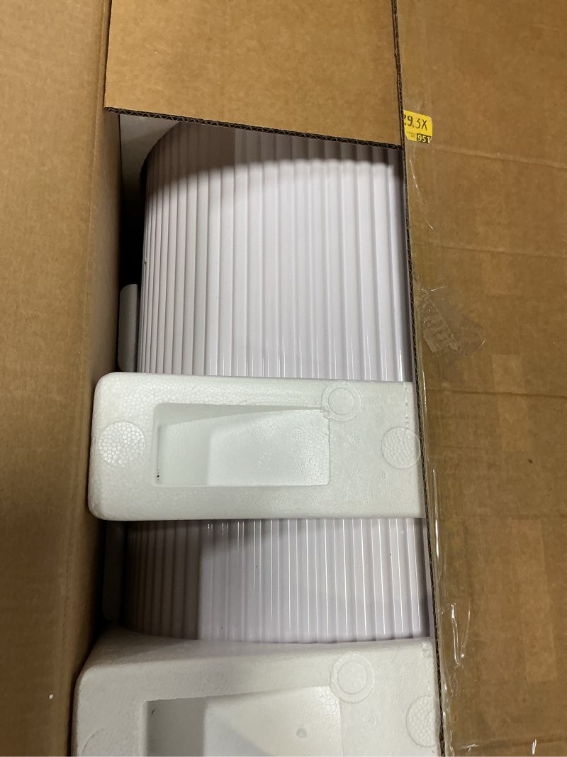 Condition photo showing Good Condition for Fivenl 5 Pcs Metal Pleated Cylinder Pedestal Stands for Party, Heavy Duty White Round Cake Pedestal Stand Flower Plant Display Plinth Pillars for Wedding Birthday Event Decor