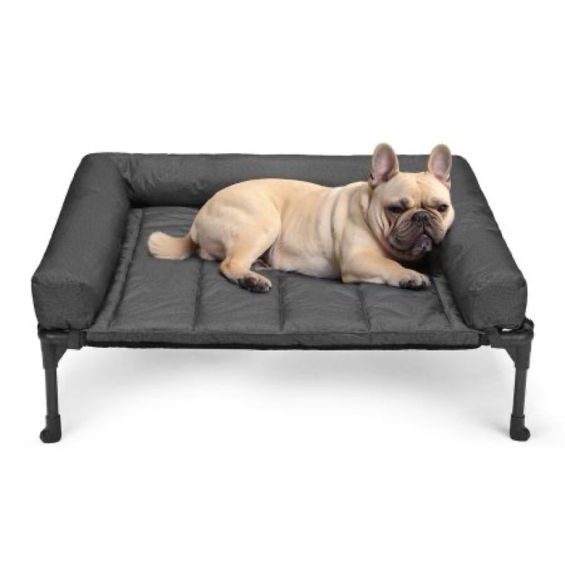  Veehoo Elevated Dog Bed with Bolster Mat