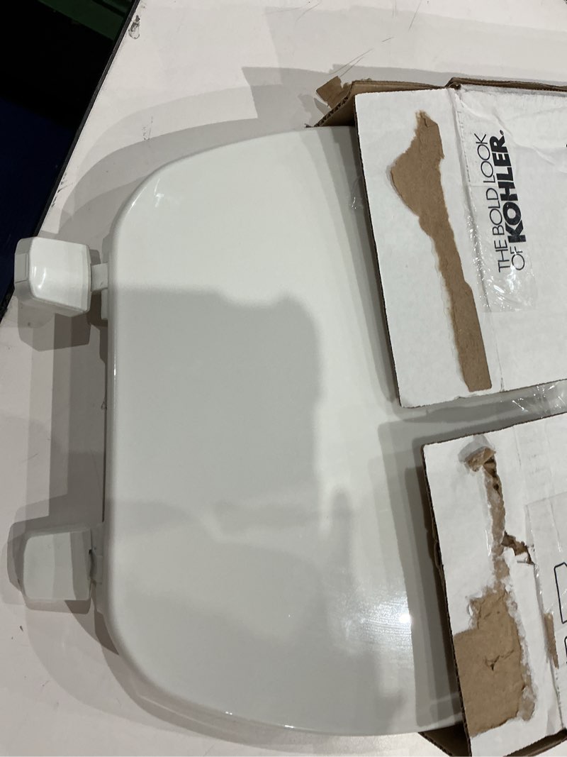 Condition photo showing As Is for bemis 170 durable plastic toilet seat, elongated, white