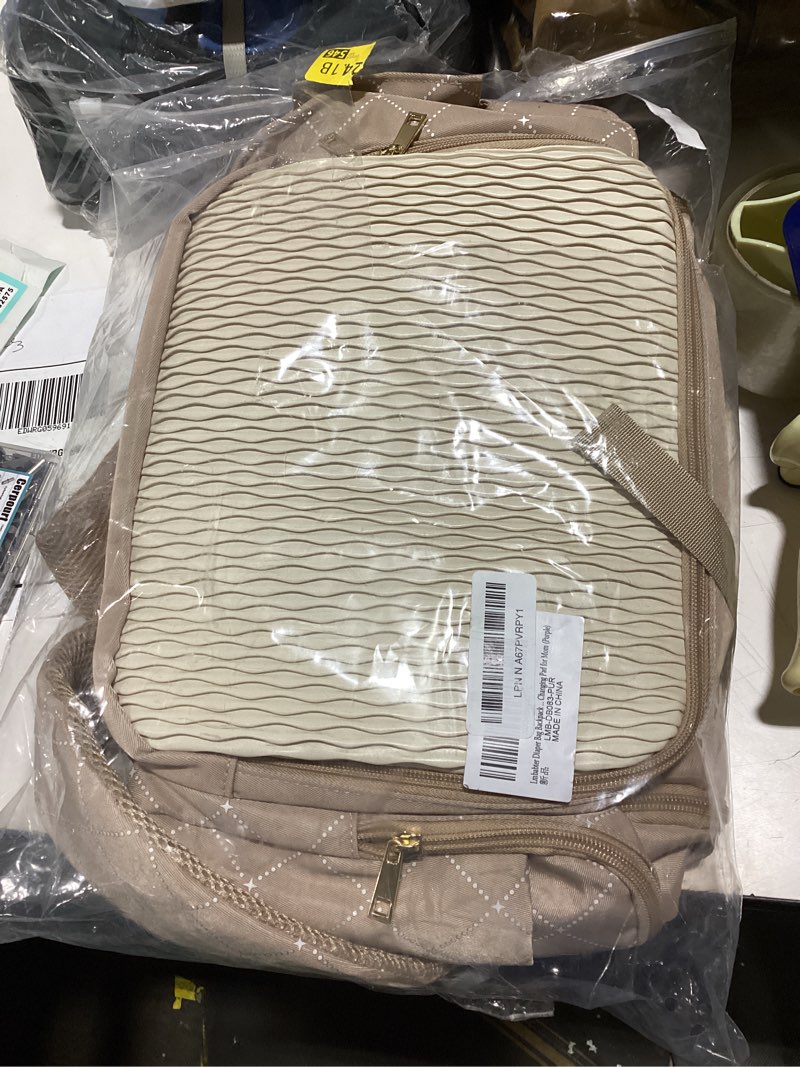 Condition photo showing Good Condition for vosmles Stylish Baby Diaper Bag, Baby Bag with Changing Pad, Pacifier Case& Stroller Straps, Large D