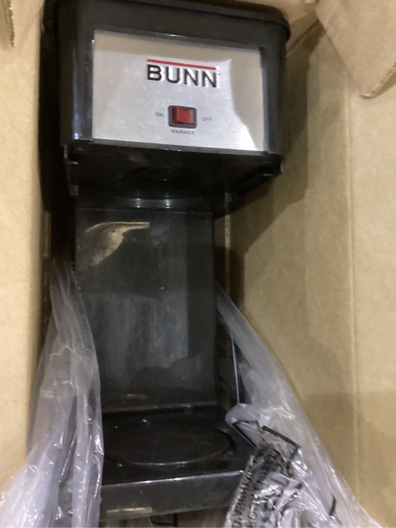 Condition photo showing As Is for BUNN GRB Velocity Brew 10-Cup Home Coffee Brewer, Black Classic Coffee Brewer