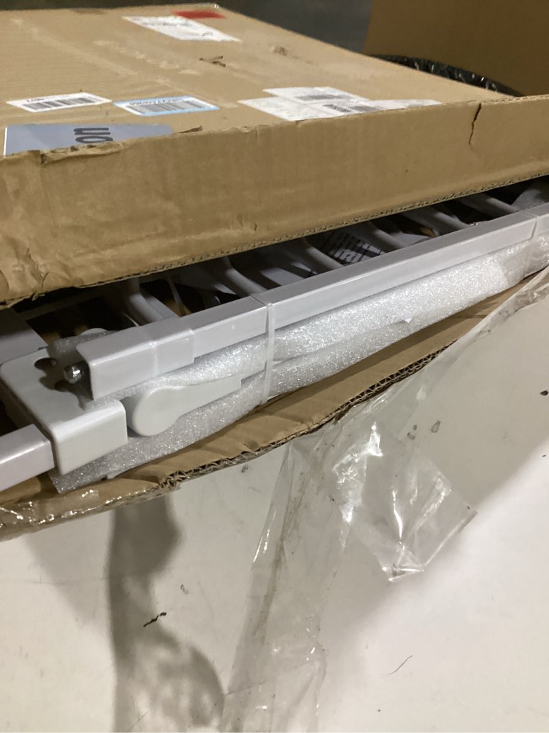 Condition photo showing Good Condition for mom's choice grownsy baby gate, 57"-62" auto-close dog gate for stairs & doorways, pressure-mounted easy install baby gate - no drill, walk through, safe & durable white 57"-62"*30"