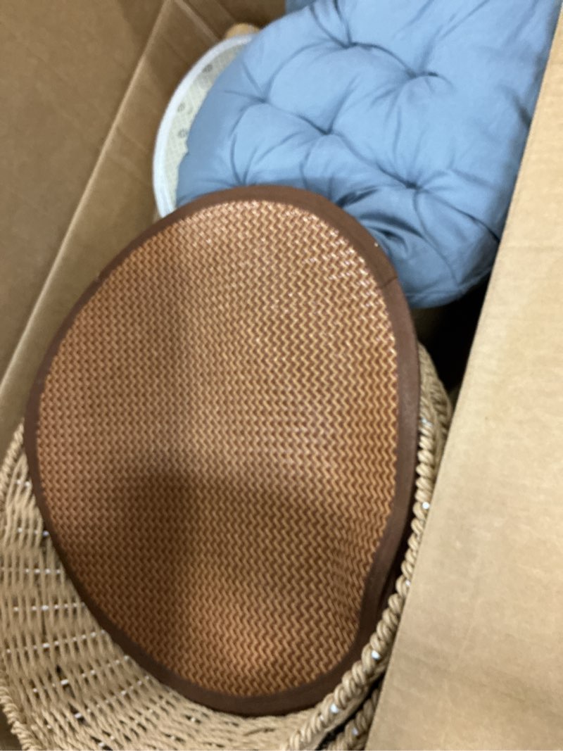 Condition photo showing As Is for cat tree modern - minimalist cat tree with sisal rope scratching posts, plush cushioned, baskets, and fun fluffy ballew