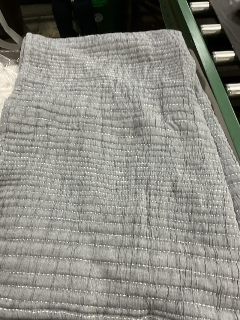 Condition photo showing As Is for organic cotton channel stitch sham set twin