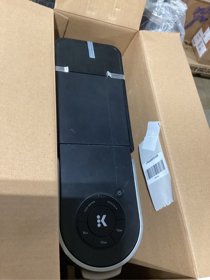 Condition photo showing As Is for keurig k-slim single serve k-cup pod coffee maker, multistream technology, 3 brew sizes, slim and sleek design, 46oz removable reservoir, black