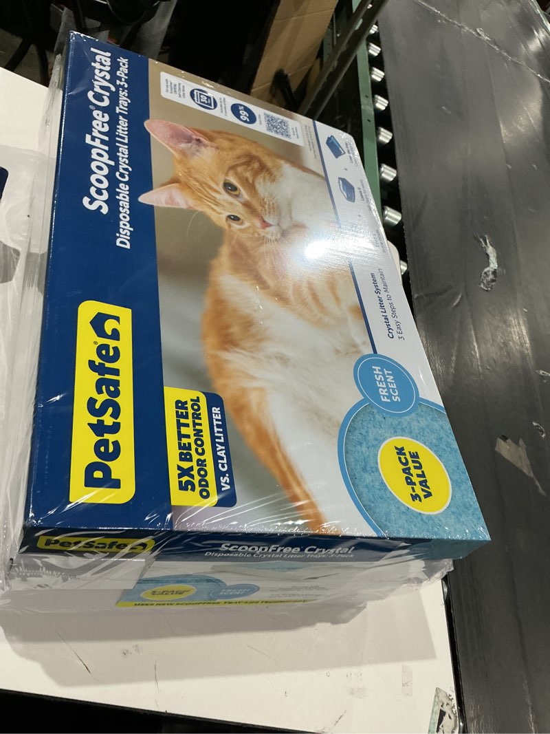 Condition photo showing Good Condition for petsafe scoopfree crystal disposable crystal fresh scent cat litter trays - blue - 3pk