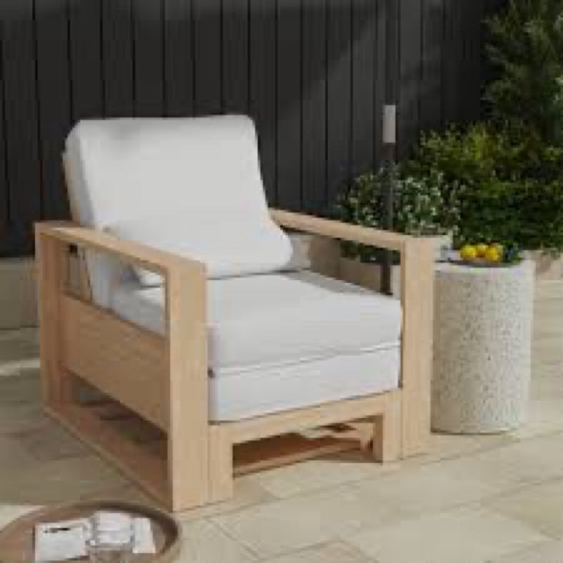 Extendable Solid Wood Chaise Lounge with Lumbar Pillow