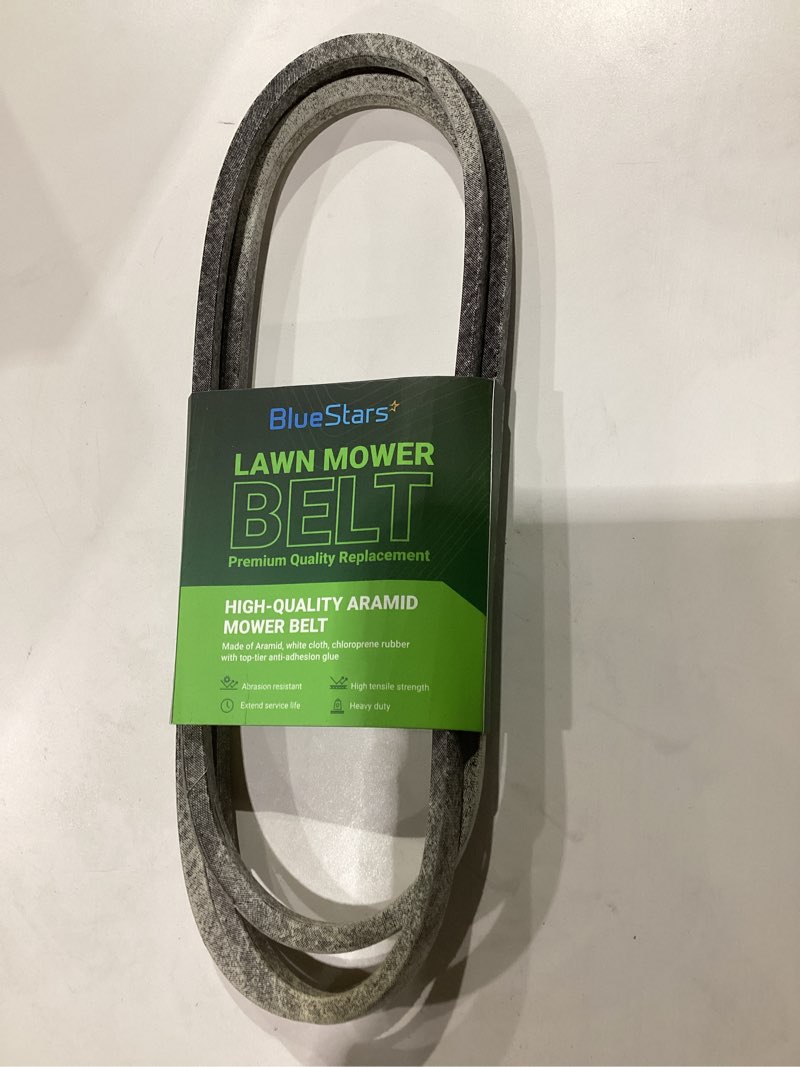 Condition photo showing New/Like New for BlueStars 429636 197253 Lawn Mower Drive/Deck Belt - Fits for 42" Deck Craftsman Husqvarna AYP Poulan 532429636 532197253 598559101 592855001 PP19A42 YTA18542 | Aramid Cord | 101 inch 429636 Aramid