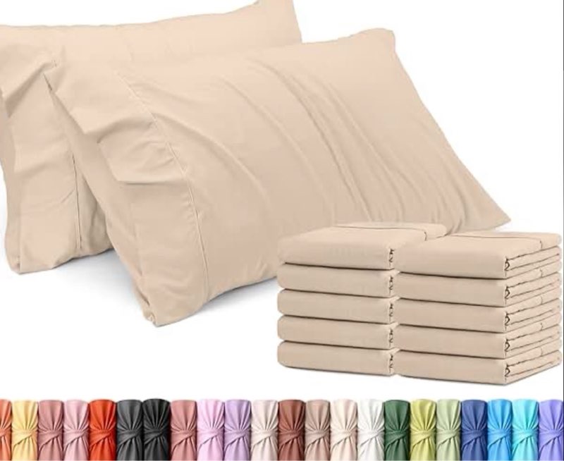 variety of pillowcases (different sizes, colors and styles) brand quince