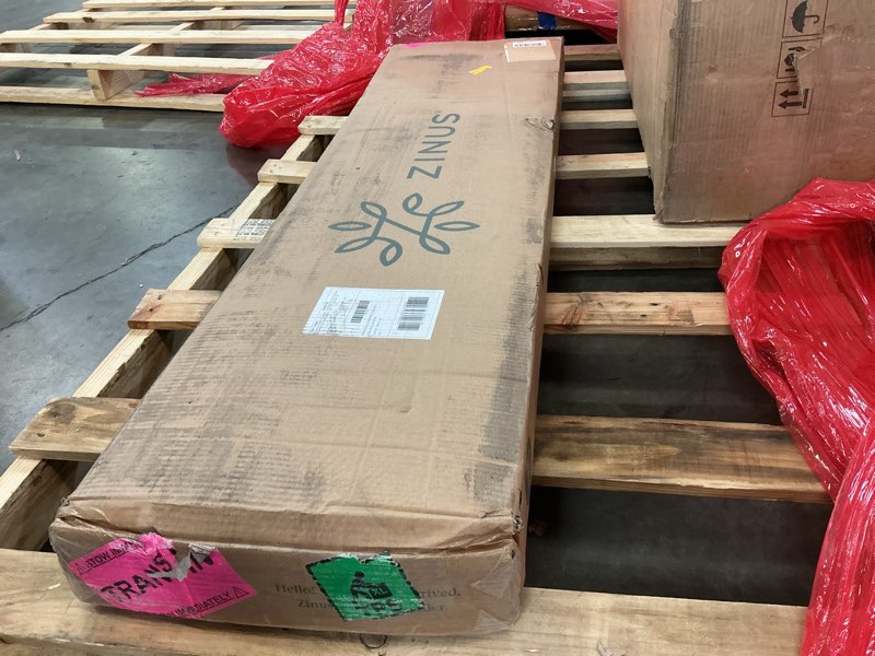 Condition photo showing New/Like New for Zinus Leah Bamboo Platform Bed Frame with Headboard, No Box Spring Needed, Wood Slat Support, Easy Assembly, Full Full Leah