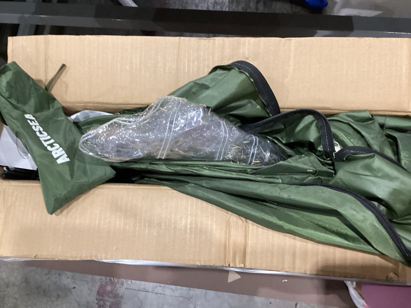 Condition photo showing Good Condition for arcticsea thickened pvc sports tent - all-weather shelter pod for 2-6 person, pop-up shelter, instant setup, removable top & sealed floor for outdoor events, soccer, rugby green
