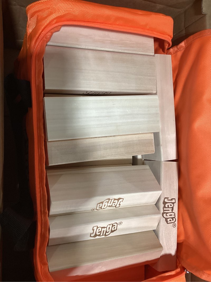 Condition photo showing Good Condition for jenga giant - hardwood blocks - stacks to over 5 feet - officially licensed - js7