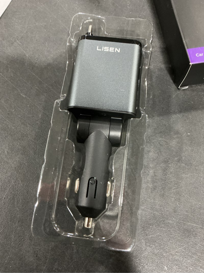Condition photo showing New/Like New for LISEN Retractable Car Charger, for Valentines Day Gifts for Him, 69W Cars Adapter USB C Fast Charger for iPhone 17 Pro Max 16, Car Accessories Gadgets for Men, Anniversary Birthday Gifts for Men Women Grey 31.5 Inch