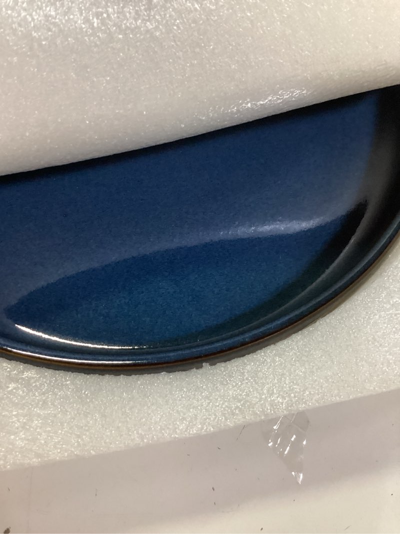 Condition photo showing New/Like New for eightpot plant pot saucer - 11.4 inch plant saucer for outdoors ceramic plant tray for indoors no holes large plant drip trays round flower pot saucer plant dishes to catch water blue 11.4 inch blue