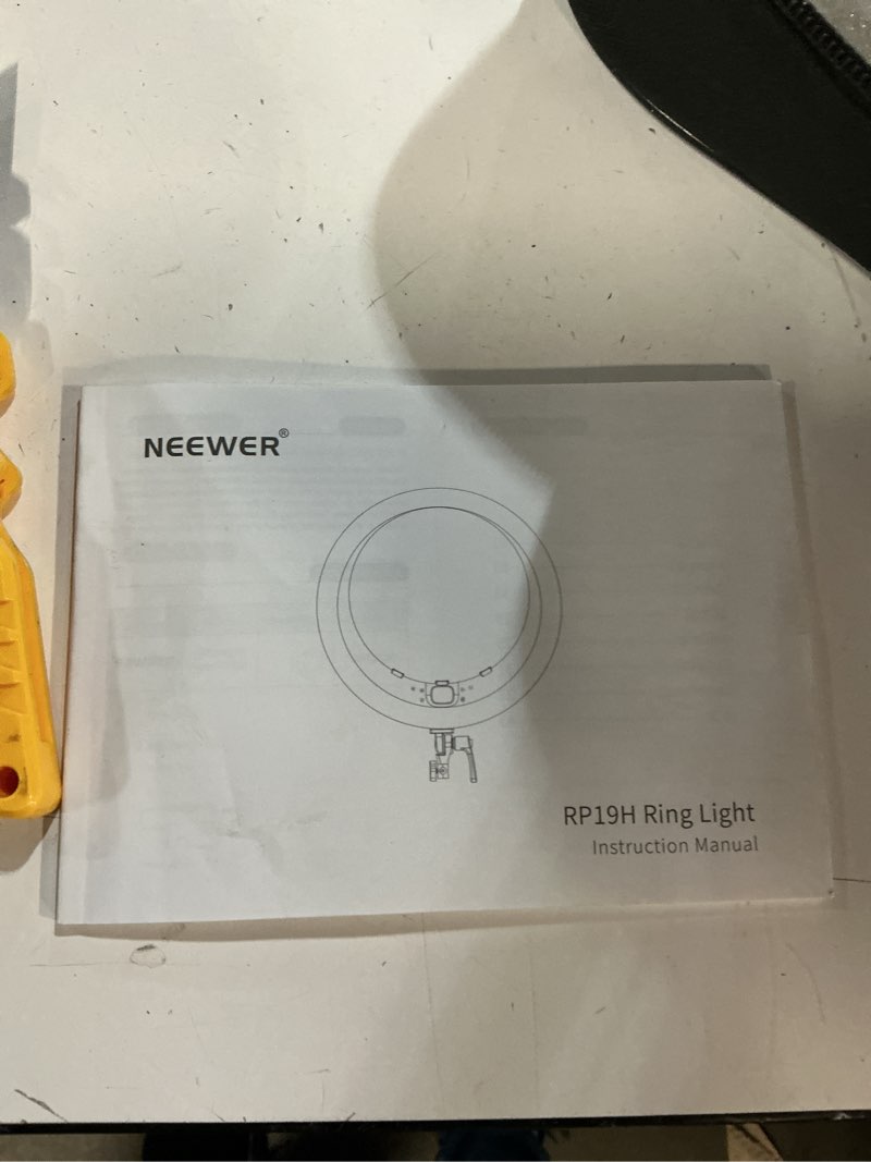 Condition photo showing Good Condition for (Similar)NEEWER Basics 12\" 24W Large Ring Light with 68\" Stand/Phone Holder/Remote for iPhone Video Recording Selfie Streaming Makeup Studio Photography, 3000K-6500K CRI98 Full Screen LED Panel Lighting, BR13