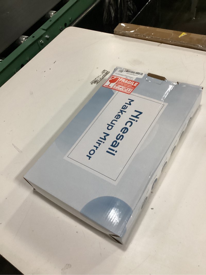 Condition photo showing New/Like New for Nicesail Rechargeable Makeup Mirror with Lights and Magnification 10X, 3 Color LED Lights, Cordless Lighted Vanity Desk Mirror with Lights, Light up Magnifying Tabletop 360 Rotation Oil Rubbed Bronze