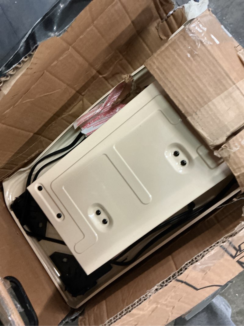 Condition photo showing As Is for Duraflame Electric Fireplace Stove 1500 Watt Infrared Heater with Flickering Flame Effects - Cream