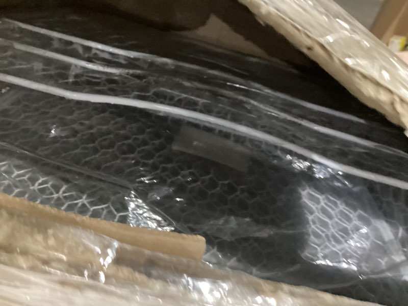 Condition photo showing As Is for PAG 6 Pockets Hanging File Holder Wall Mount Mail Organizer Metal Chicken Wire Magazine Rack with Tag Slot, White White 6 Pockets