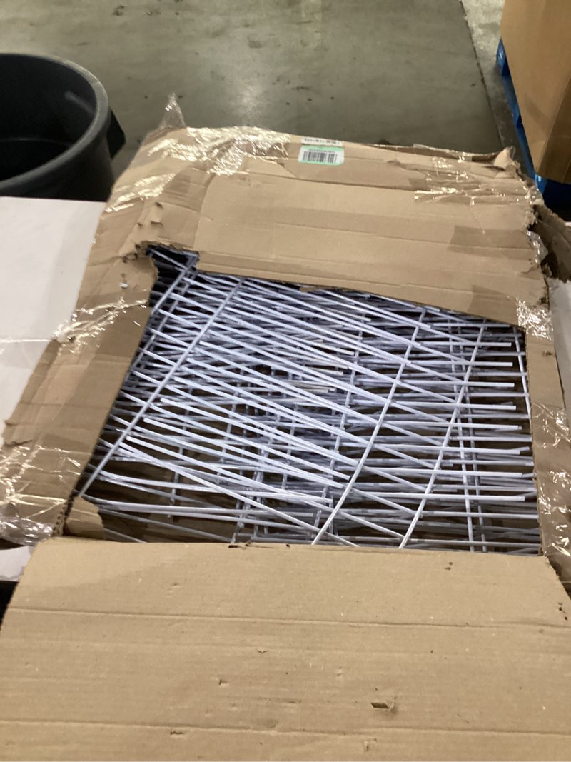 Condition photo showing As Is for Adavin White Animal Barrier Fence, 15 Pack 24 in(L) X15 in(H) No Dig Underground Decorative Garden Fencing,Pet Dog Rabbits Fences Panel, 1.5 inch Spike Spacing, for Outdoor Yard Patio. Total 30 Ft(L) 24x15-15P-white White